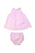 A Pink Dress Sets from Jacadi in size 6-12M for girl. (Back View)