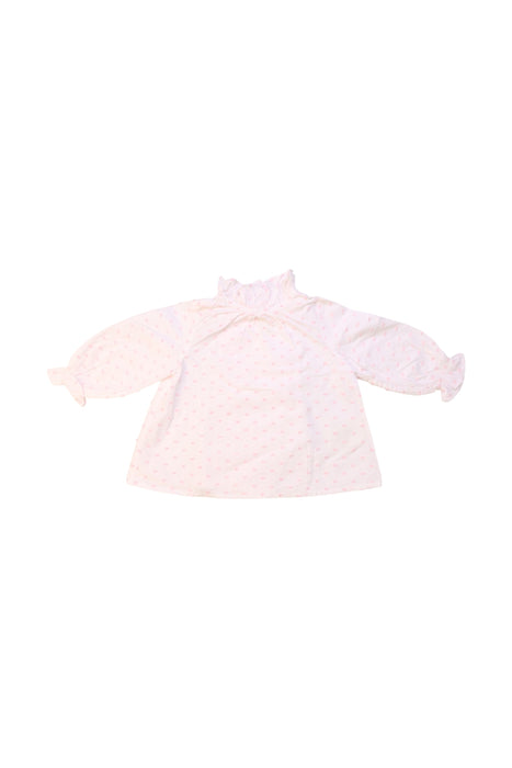 A Pink Long Sleeve Tops from Nanos in size 3-6M for girl. (Front View)