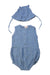 A Blue Sleeveless Rompers from Wooly Organic in size 3-6M for girl. (Front View)