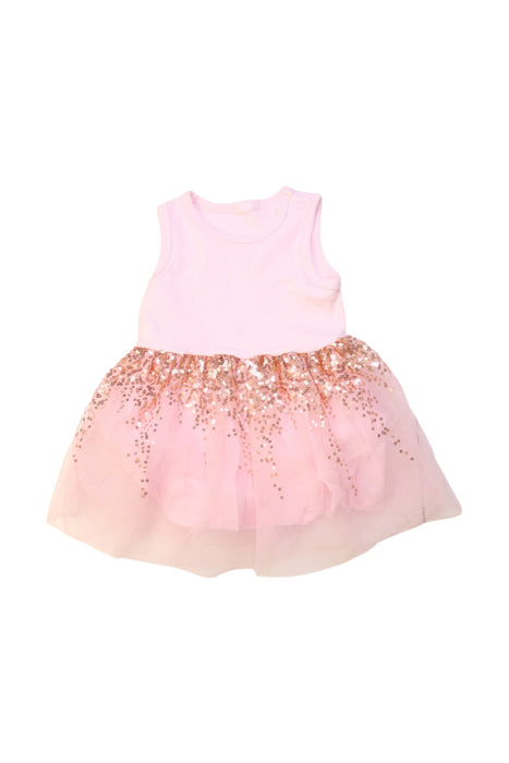 A Pink Sleeveless Dresses from Seed in size 3-6M for girl. (Front View)