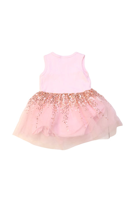 A Pink Sleeveless Dresses from Seed in size 3-6M for girl. (Back View)