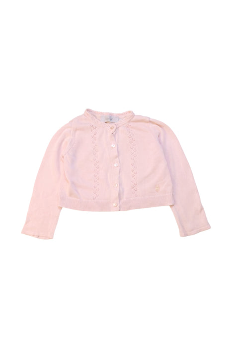 A Pink Cardigans from Dior in size 3-6M for girl. (Front View)