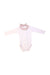 A White Long Sleeve Bodysuits from La Coqueta in size 6-12M for girl. (Front View)