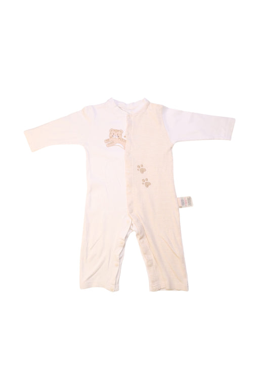 A White Onesies from Natures Purest in size 3-6M for girl. (Front View)