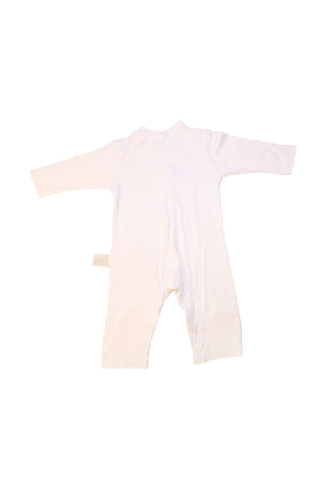 A White Onesies from Natures Purest in size 3-6M for girl. (Back View)