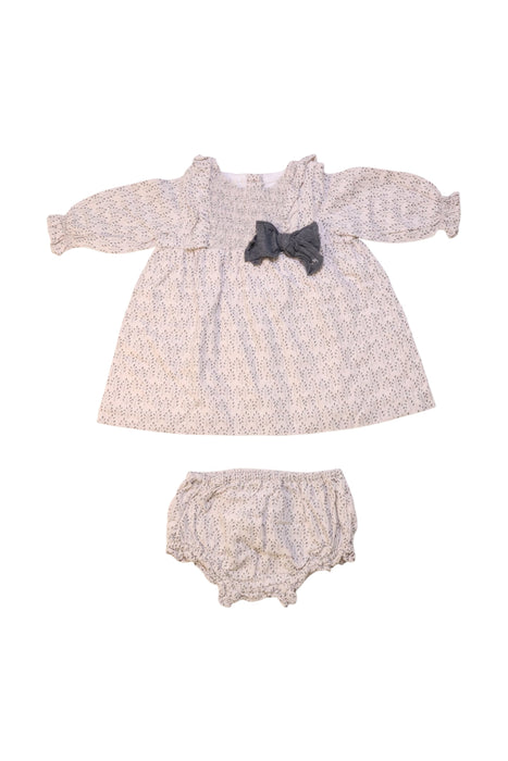 A Beige Dress Sets from Nanos in size 3-6M for girl. (Front View)