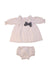 A Beige Dress Sets from Nanos in size 3-6M for girl. (Front View)