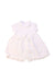 A White Short Sleeve Dresses from Patachou in size 6-12M for girl. (Front View)