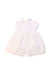 A White Short Sleeve Dresses from Patachou in size 6-12M for girl. (Back View)