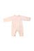 A Ivory Long Sleeve Rompers from Organic Mom in size 6-12M for girl. (Front View)