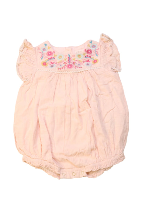 A Pink Sleeveless Rompers from Louise Misha in size 6-12M for girl. (Front View)