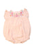 A Pink Sleeveless Rompers from Louise Misha in size 6-12M for girl. (Front View)