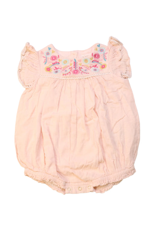 A Pink Sleeveless Rompers from Louise Misha in size 6-12M for girl. (Front View)