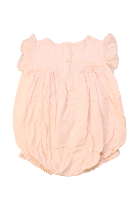 A Pink Sleeveless Rompers from Louise Misha in size 6-12M for girl. (Back View)