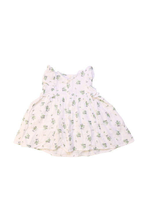 A White Sleeveless Dresses from Petit Bateau in size 3-6M for girl. (Front View)