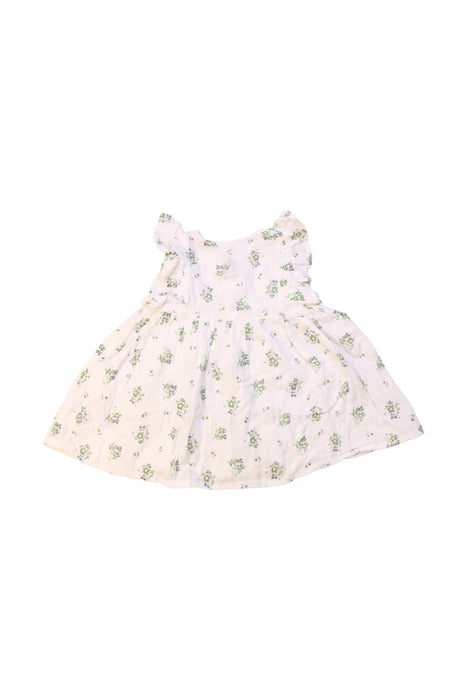 A White Sleeveless Dresses from Petit Bateau in size 3-6M for girl. (Back View)