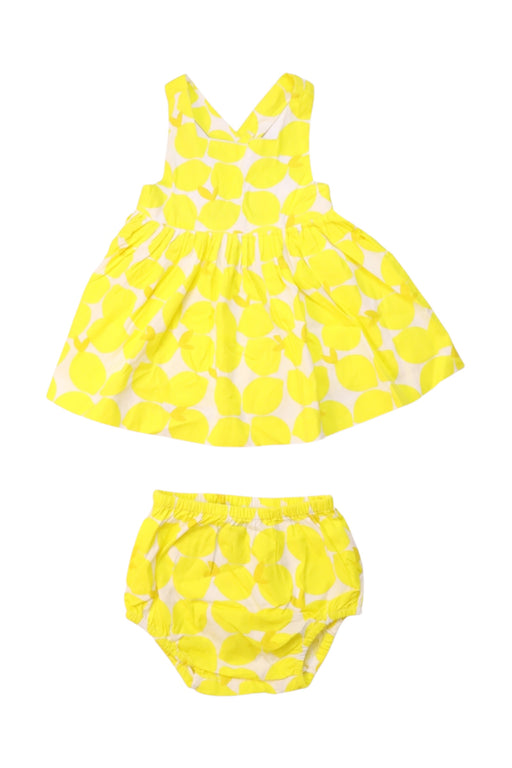 A Yellow Dress Sets from Jacadi in size 3-6M for girl. (Front View)