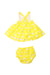A Yellow Dress Sets from Jacadi in size 3-6M for girl. (Back View)