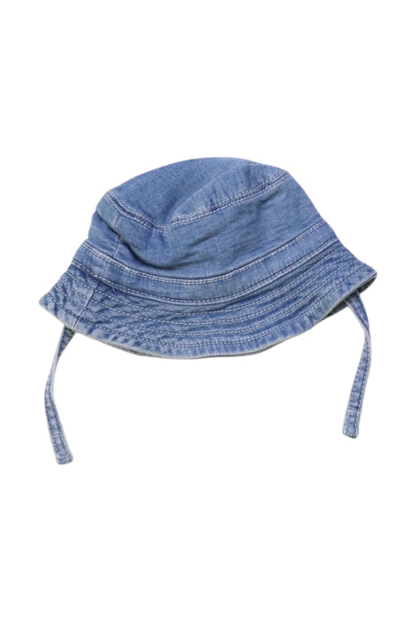 A Blue Sun Hats from Mothercare in size 0-3M for girl. (Front View)