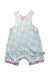 A Teal Sleeveless Rompers from Cotton Pigs in size 0-3M for girl. (Front View)