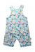 A Blue Sleeveless Rompers from Cotton Pigs in size 0-3M for neutral. (Front View)