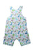 A Blue Sleeveless Rompers from Cotton Pigs in size 0-3M for neutral. (Back View)