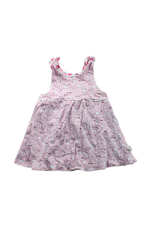 A Pink Sleeveless Dresses from Cotton Pigs in size 0-3M for girl. (Front View)
