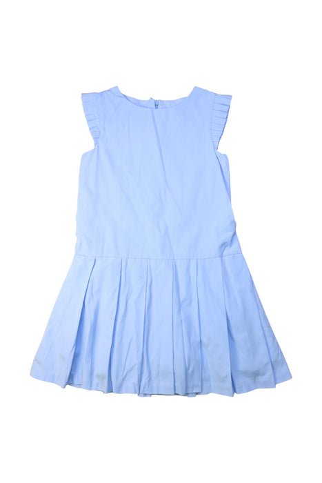 A Blue Sleeveless Dresses from Jacadi in size 8Y for girl. (Front View)