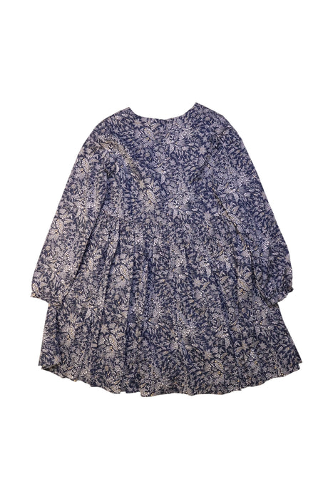 A Blue Long Sleeve Dresses from Jacadi in size 8Y for girl. (Back View)