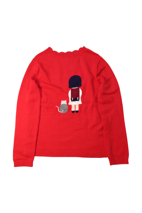A Red Long Sleeve Tops from Jacadi in size 8Y for girl. (Back View)