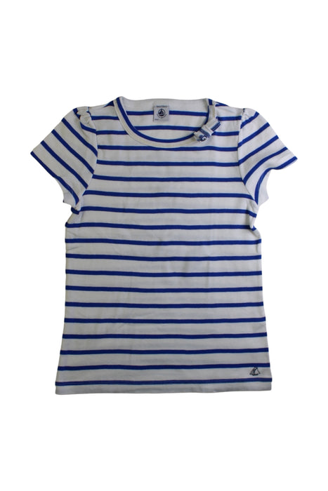 A Blue Short Sleeve T Shirts from Petit Bateau in size 8Y for girl. (Front View)