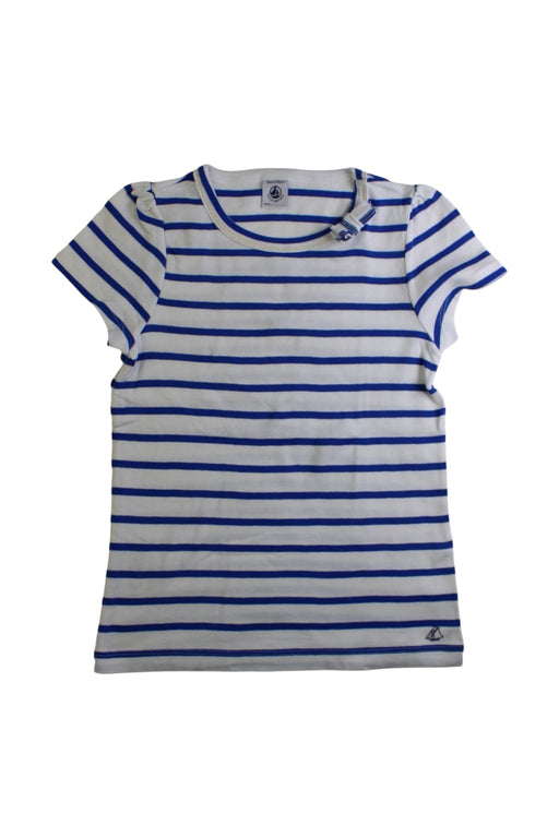 A Blue Short Sleeve T Shirts from Petit Bateau in size 8Y for girl. (Front View)