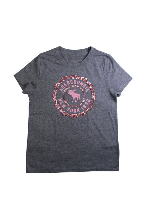 A Grey Short Sleeve T Shirts from Abercrombie & Fitch in size 7Y for girl. (Front View)