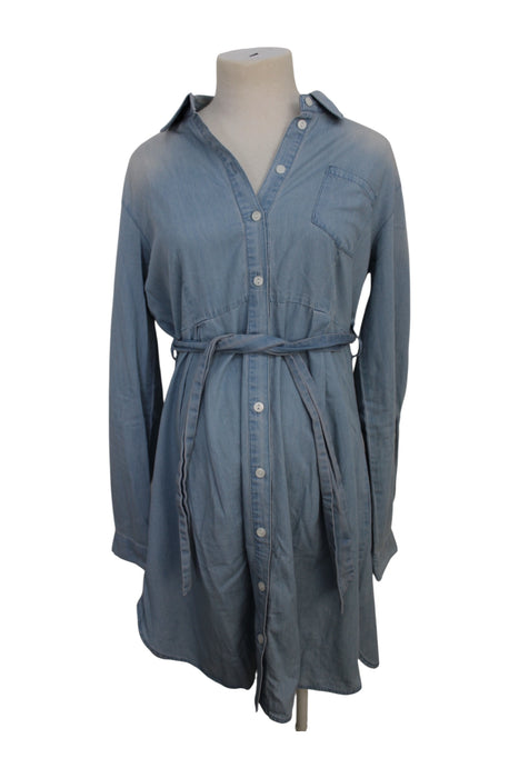 A Blue Long Sleeve Dresses from Seraphine in size Maternity-S for maternity. (Front View)