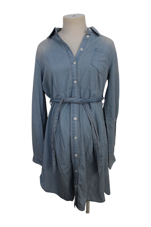 A Blue Long Sleeve Dresses from Seraphine in size Maternity-S for maternity. (Front View)