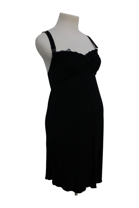 A Black Sleeveless Dresses from Seraphine in size Maternity-S for maternity. (Back View)