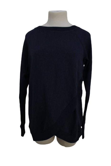 A Navy Crewneck Sweatshirts from Seraphine in size Maternity-S for maternity. (Front View)