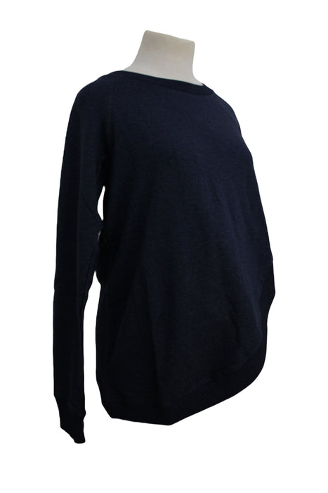 A Navy Crewneck Sweatshirts from Seraphine in size Maternity-S for maternity. (Back View)