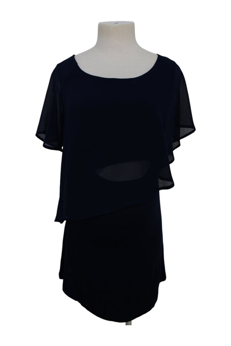 A Black Short Sleeve Dresses from Seraphine in size Maternity-L for maternity. (Front View)