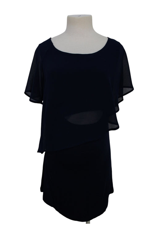 A Black Short Sleeve Dresses from Seraphine in size Maternity-L for maternity. (Front View)