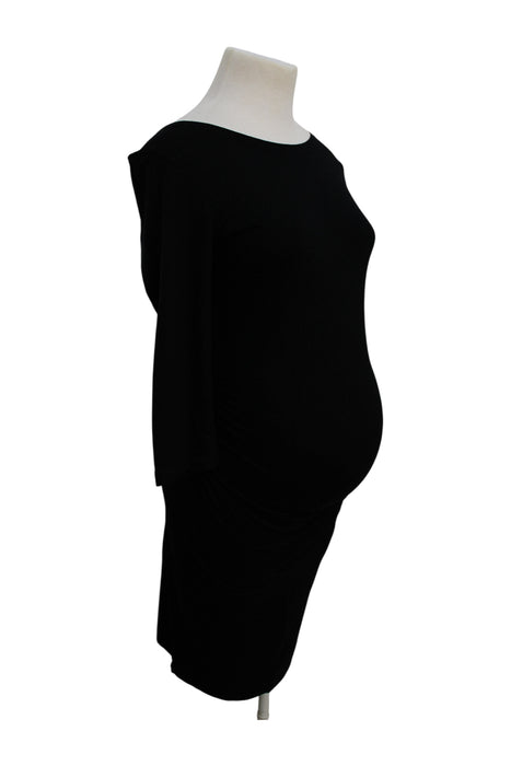 A Black Long Sleeve Dresses from Seraphine in size Maternity-S for maternity. (Back View)