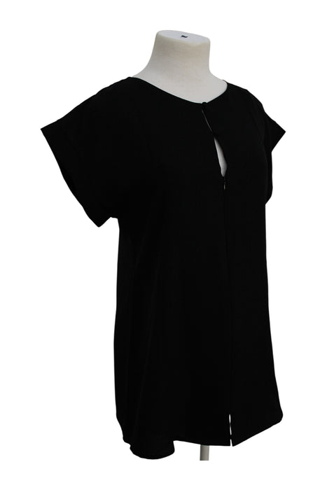 A Black Short Sleeve Tops from Seraphine in size Maternity-XS for maternity. (Back View)