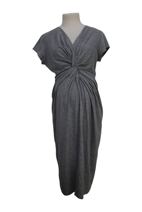 A Grey Short Sleeve Dresses from Seraphine in size Maternity-S for maternity. (Front View)