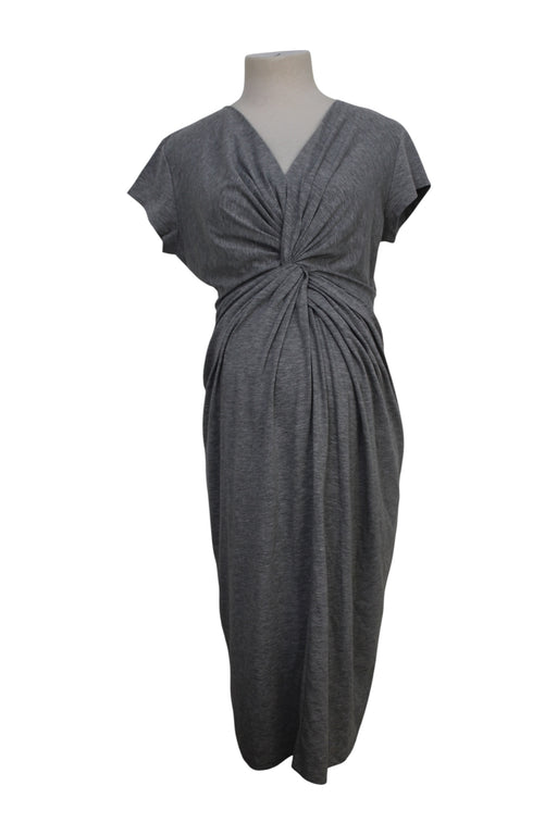 A Grey Short Sleeve Dresses from Seraphine in size Maternity-S for maternity. (Front View)