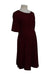 A Burgundy Long Sleeve Dresses from Seraphine in size Maternity-S for maternity. (Back View)