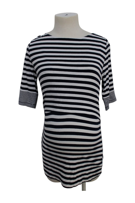 A Black Short Sleeve Tops from Seraphine in size Maternity-S for maternity. (Front View)