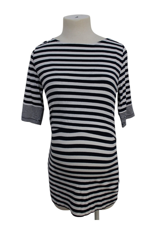 A Black Short Sleeve Tops from Seraphine in size Maternity-S for maternity. (Front View)