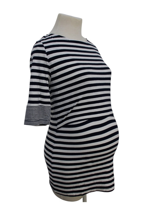 A Black Short Sleeve Tops from Seraphine in size Maternity-S for maternity. (Back View)