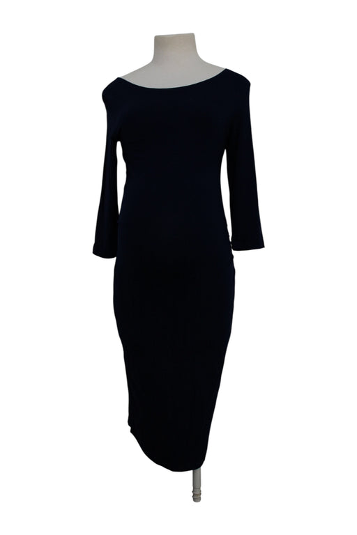 A Navy Long Sleeve Dresses from Seraphine in size Maternity-S for maternity. (Front View)