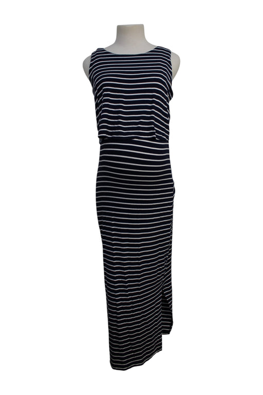 A Navy Sleeveless Dresses from Seraphine in size Maternity-XS for maternity. (Front View)